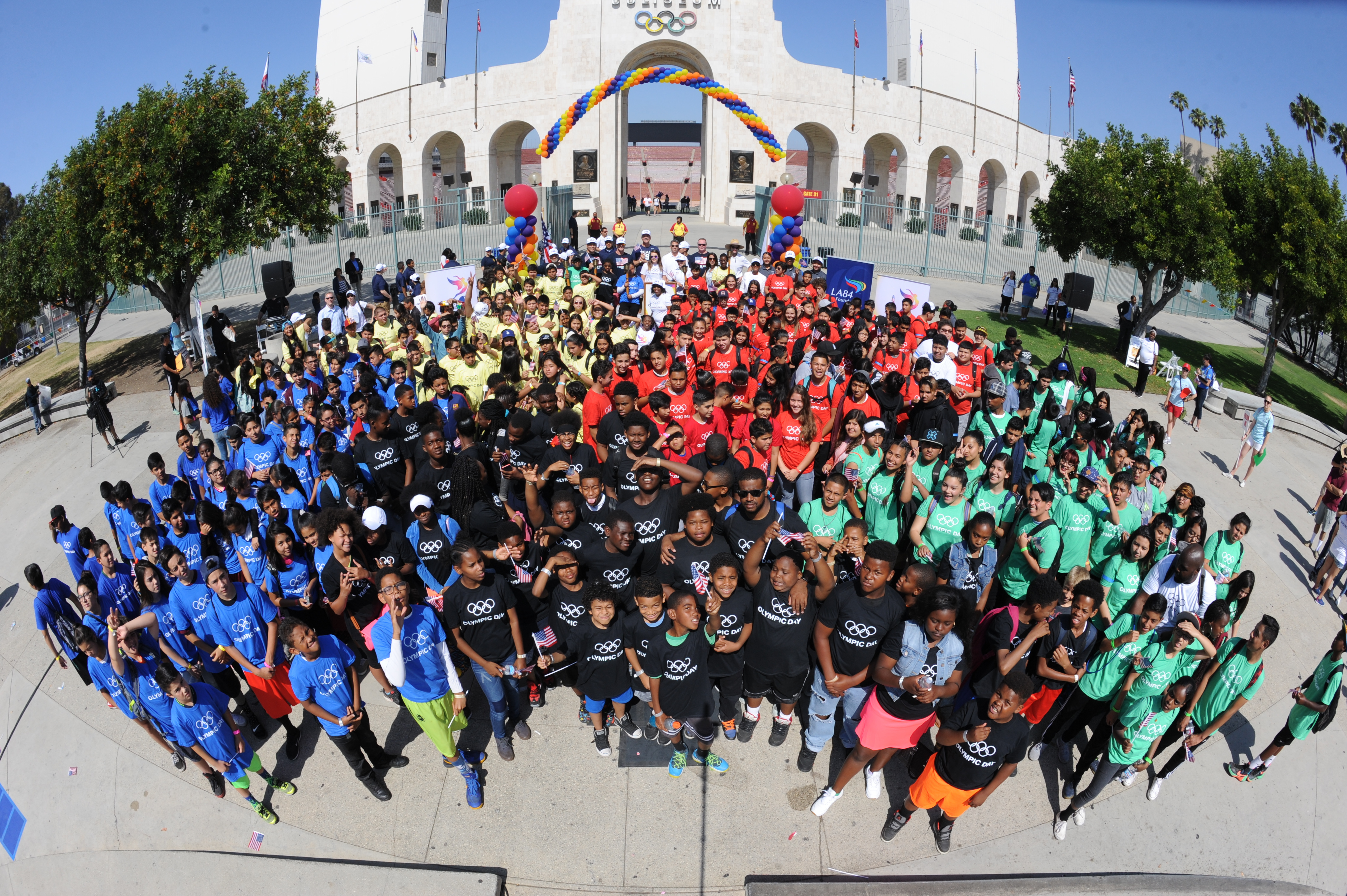 LA84 Hosts 500 Young Athletes for Olympic Day 2016 at LA Coliseum