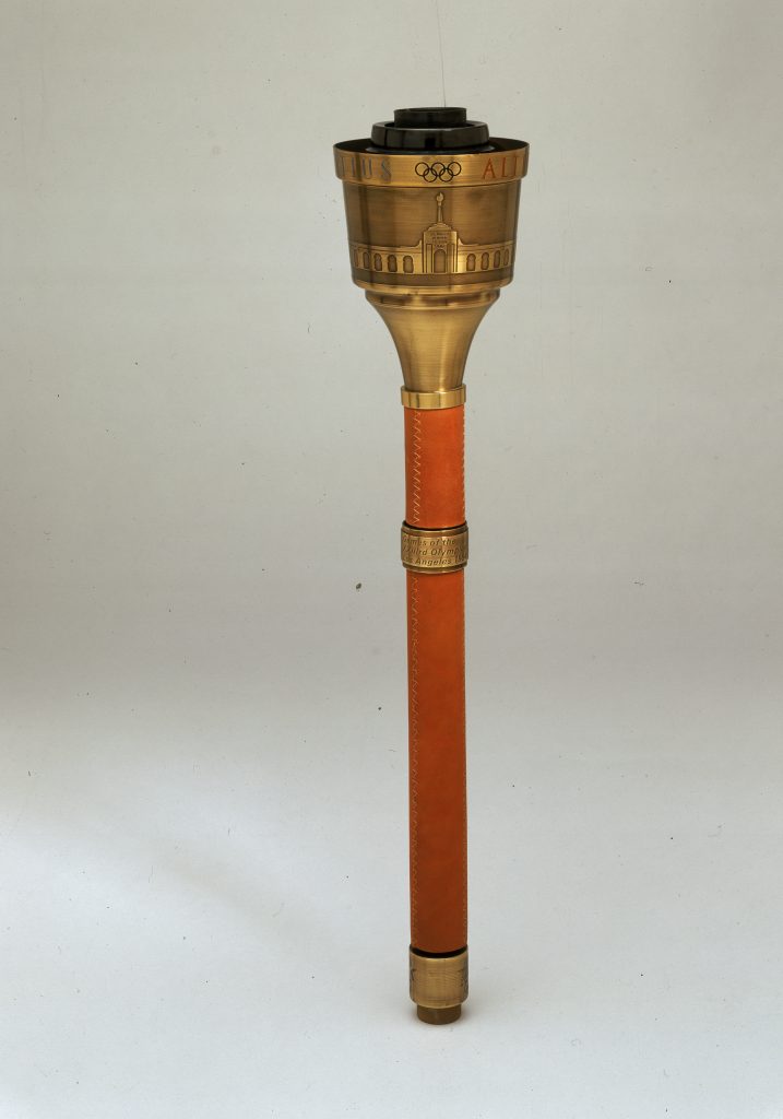 A torch from the 1984 Olympic Games